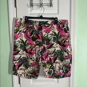 LoudMouth Vintage Flamingo Print Heritage Men’s Golf Shorts Size 42